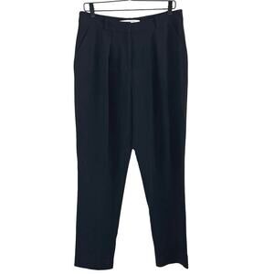 Diane Von Furstenberg Women’s Dani Pleated Straight Leg Pants Black Size 8